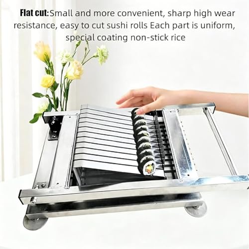 Trancheuse à sushis en acier inoxydable, design à ventouses - 4