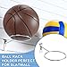 Gisafai 6 Pcs Basketball Holder Wall Mmount Slatwall Metal Ball Storage Multi Function Ball Holder Universal Basketball Display Rack for Sport Football Volleyball Soccer Display(Silver)