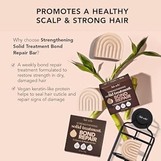 Kitsch Bond Repair Hair Mask – Strengthening Bond Repair Hair Treatment to Restore and Replenish - Hair Mask for Damaged Hair & Dry - Solid Hair Care for All Hair Types - 2.7 oz