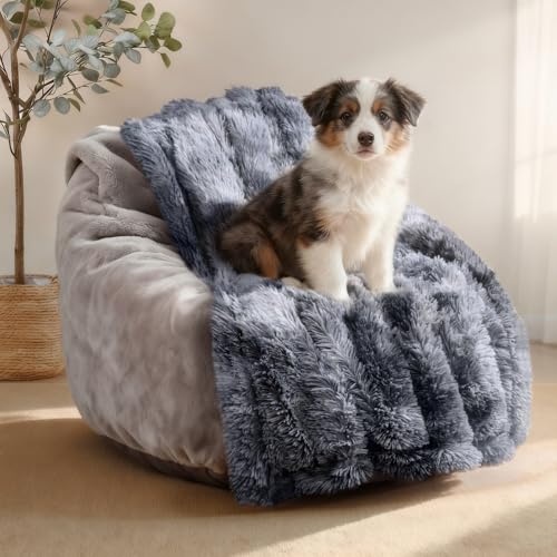 Couverture pour chien imperméable grande taille lit lavable gris - 2