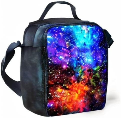 Vista 5 de CAIWEI Bolsa de almuerzo Galaxy con aislamiento térmico (cielo estrellado)