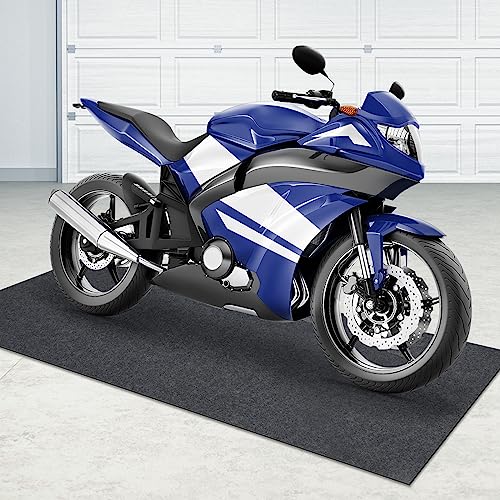 Nyomat Oil Spill Mat 3 x 7 Garage Floor Mat Under Motorcycle Waterproof/Durable/Non-Slip TPR Backing Reusable Absorbent Pad Charcoal