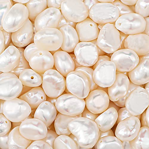Natural Pearl Beads Freshwater Pearls Gemstone Beads Cultured Loose Spacer Beads Irregular Shape Pearls for Jewelry Making Bracelet Necklace DIY Craft Women (7-8 mm x 72 cm)