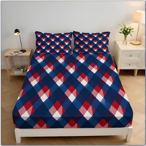 Drap housse microfibre 160x200 bleu foncé pour éliminer les plis du lit