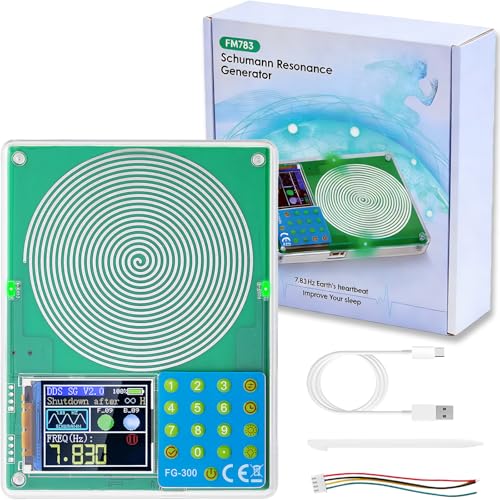 Schumann Resonance Generator 7.83Hz, Adjustable Frequency Healing Device 0.001Hz-200kHz, Pure Sine Wave Frequency Generator Sound Therapy Machine for Deep Sleep, Anxiety Relief, Yoga & Meditation