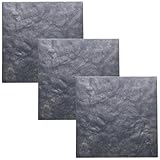 Sekcen 3 Pack Rubber Stepping Stones 15.75”x15.75” Outdoor Garden Walkway Recycled Paving Stones Pavers for Walkways