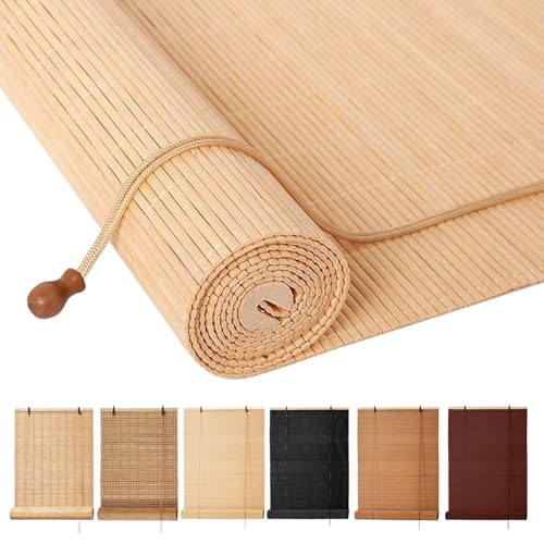 Image of BAYUE Bamboo Blinds, Roll Up Window Shades with Light Filtering for Home