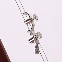 Vista 2 de 6 Uds Erhu Fine-Tuning Strings Erhu String Tuning Tool Violin String Adjuster Erhu Fine Tuner Plata Acero Inoxidable
