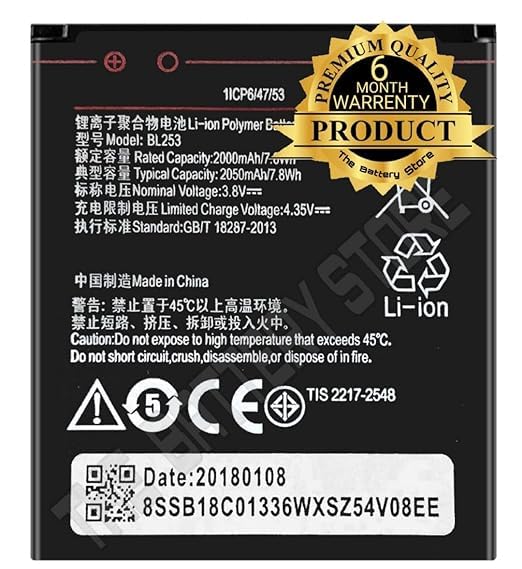 Image of THE BATTERY STORE Original BL253 Battery for Lenovo A2010, A1000 Battery with 6 Month Warranty**** (H78)
