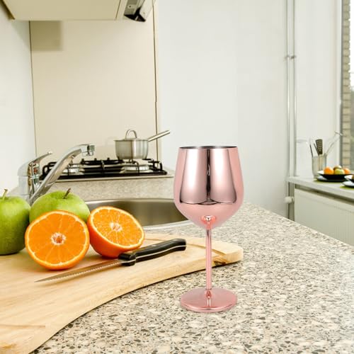 Copa de champán de acero inoxidable rojo de 530ml para eventos 7
