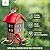 Kingsyard Cute Bird House Feeders for Outside, Hanging Metal Bird Feeder with 4 Ports, Outdoor Garden Yard Decorations for Cardinals Finches Chickadees Goldfinches & Sparrows Bird Watching
