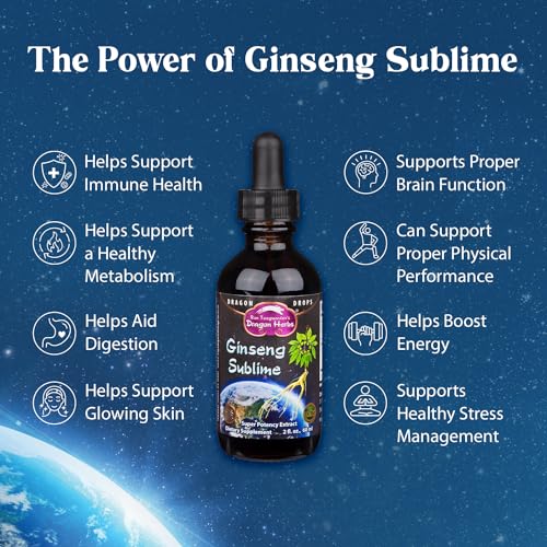 Dragon Herbs 019 Ginseng Sublime Drops | All Natural Extract Supplement To Support Energy thumb #1