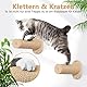 Shulltji Katzen Kletterwand Set, 55cm x 46cm Katzenhängematte & 2 Katzenleiter, Kratzbaum, Kängematten Katzen Wand bis zu 35kg, Katzen Wandelemente zum Schlafen und Ausruhen(XL,Beige)