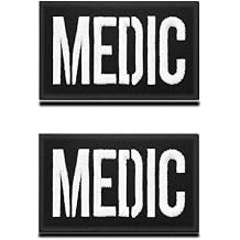 2 Pcs Full Embroidered Medic EMT Medic Medical First Aid Patch 3.15x2 inch- Perfect for First Aid Pouch, EMT, EMS, Trauma, Medical, Paramedic, First Response Rescue Kit, Tactical Activities