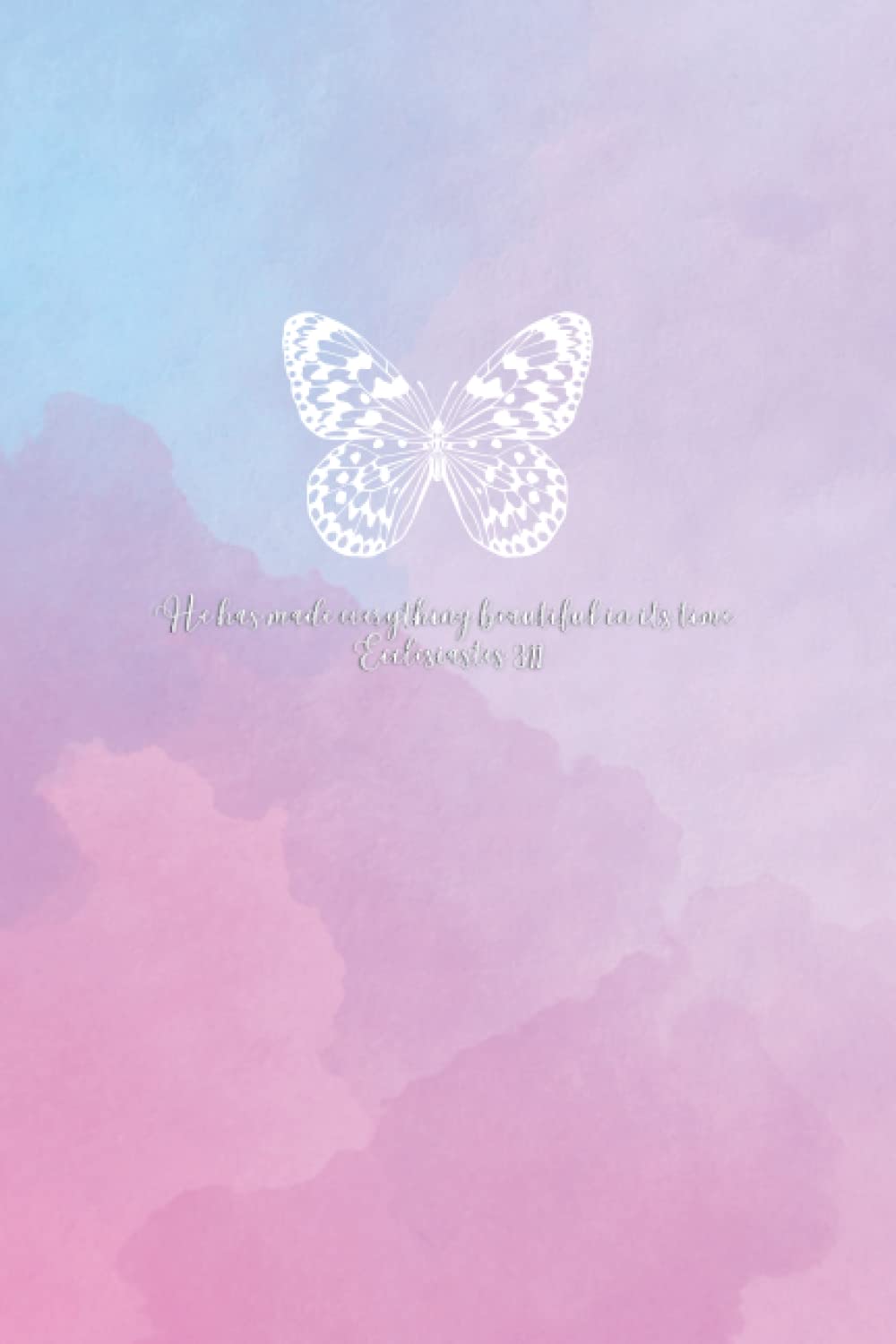 Inspirational Journal for women, butterfly journal , 6x9 journal, 48 lined pages