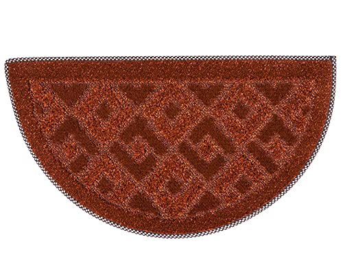 emmevi Zerbino Ingresso Vellutato 40x70cm Tappeto Antiscivolo Lavabile MOD.Gold Dis_11 SEMILUNA Arancione