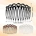 COMNICO 6 Pcs French Hair Side Combs, Women Hair Comb Accessories Set Plastic Twist Decorative Comb Hair Clips 4 Colors Bridal Wedding Veil Teeth Hair Combs for Multiple Hairstyles Girls Women