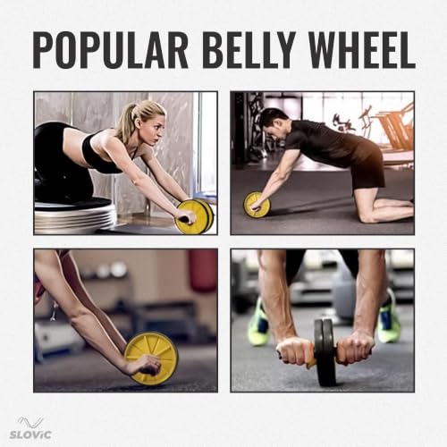 Image of Slovic Abs Roller for Men & Women | Dual Wheel Ab Roller for Core | Gym Equipment for Home Workout | Durable Abs Exercise Equipment