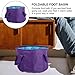 FRCOLOR Foldable Foot Soaking Bucket 11.81 Inch Portable Foot Bath Basin for Travel Outdoor Use Nail Soak Off Container with Handle