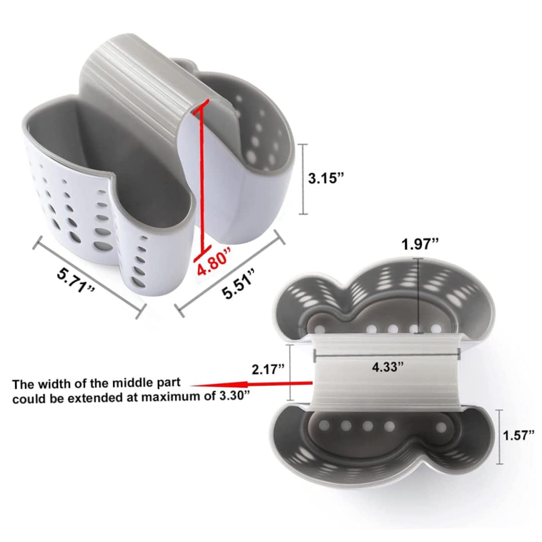 Sink Caddy Sponge Holder Plastic Saddle Kitchen Sink Organizer Faucet Caddy Desk Organizer