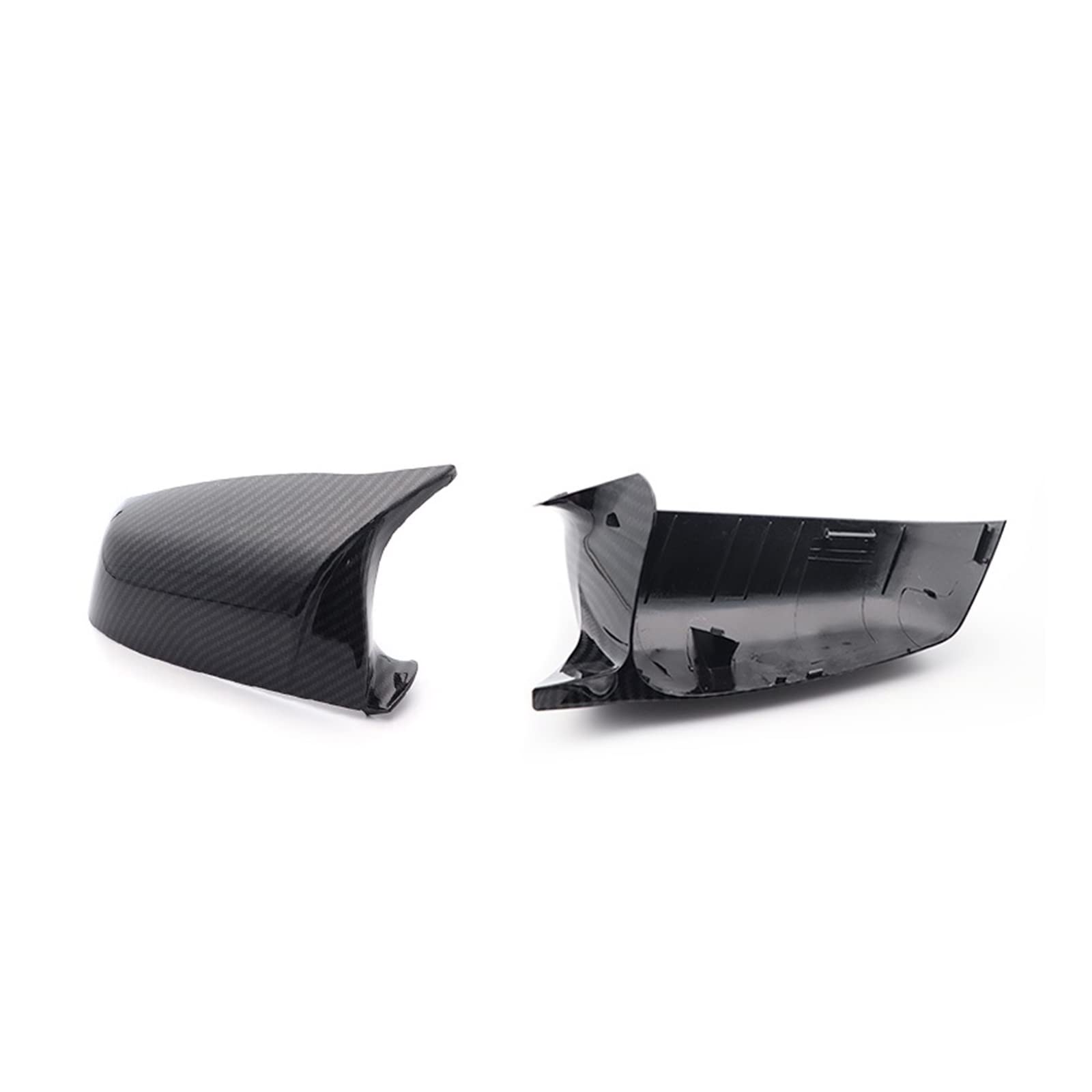 Seitenspiegelabdeckung Schwarz / Carbon-Look Für BMW 5er F10/F11/F07, 6er F06/F12/F13 & 7er F01-F04 – ABS, 1:1 Ersatz