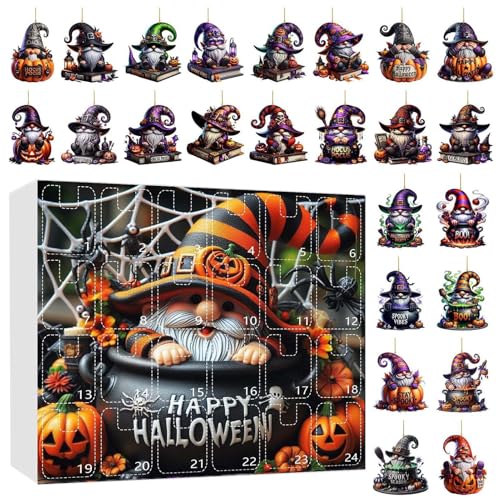 Halloween Gartenzwerg Adventskalender - Flacher...