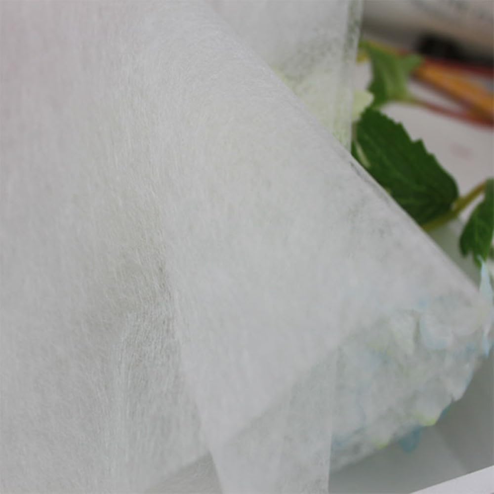 1Piece 112 * 100Cm Non Woven Sewing Cloth Fabric Lining Sintepon Adhesive Flipper Interlinings Iron Patchwork Fleece Double-Sided - (Color: White/Size: 112X100Cm)