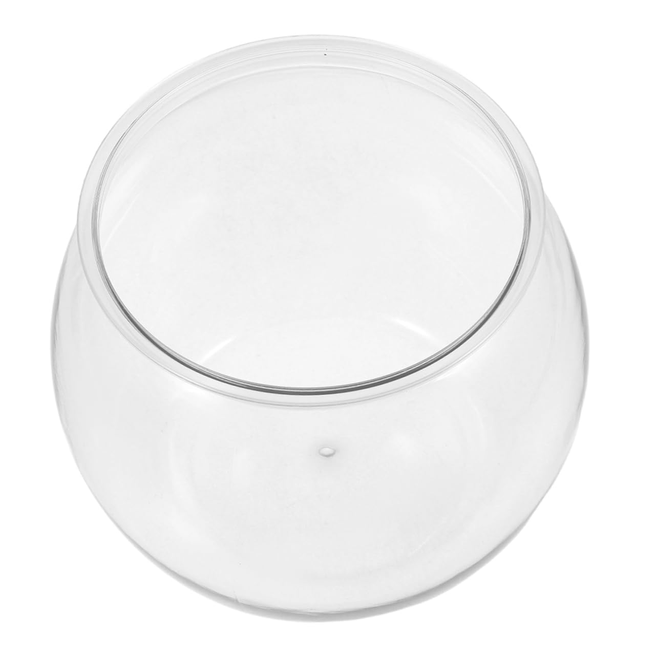 Petit aquarium de table transparent en plastique rond pour décorer un bureau