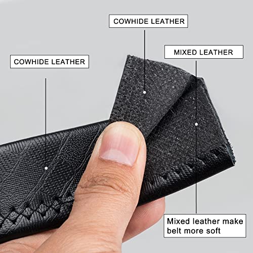 Business Formal Style Genuine Leather Automatic Buckle Belts for Men Gift Box (Color : As Shown, Size : 110cm) (As Shown 120cm)3