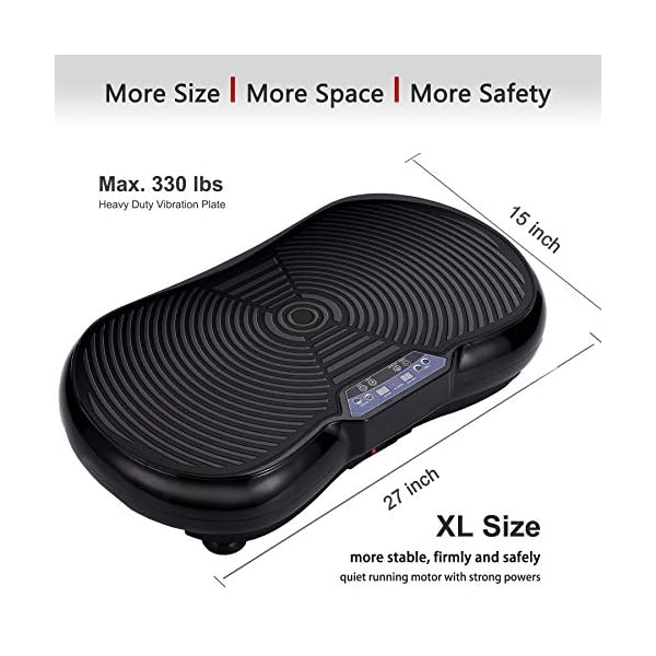 WelKare Full Body Vibration Machine Exercise, Body Vibration Platform Exercise Machine for Home Workout Vibrating Plate with Pull Up Bands