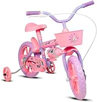 Verden Bicicleta Infantil Sonic Amy Aro 12 com rodinhas, cestinha e garrafinha