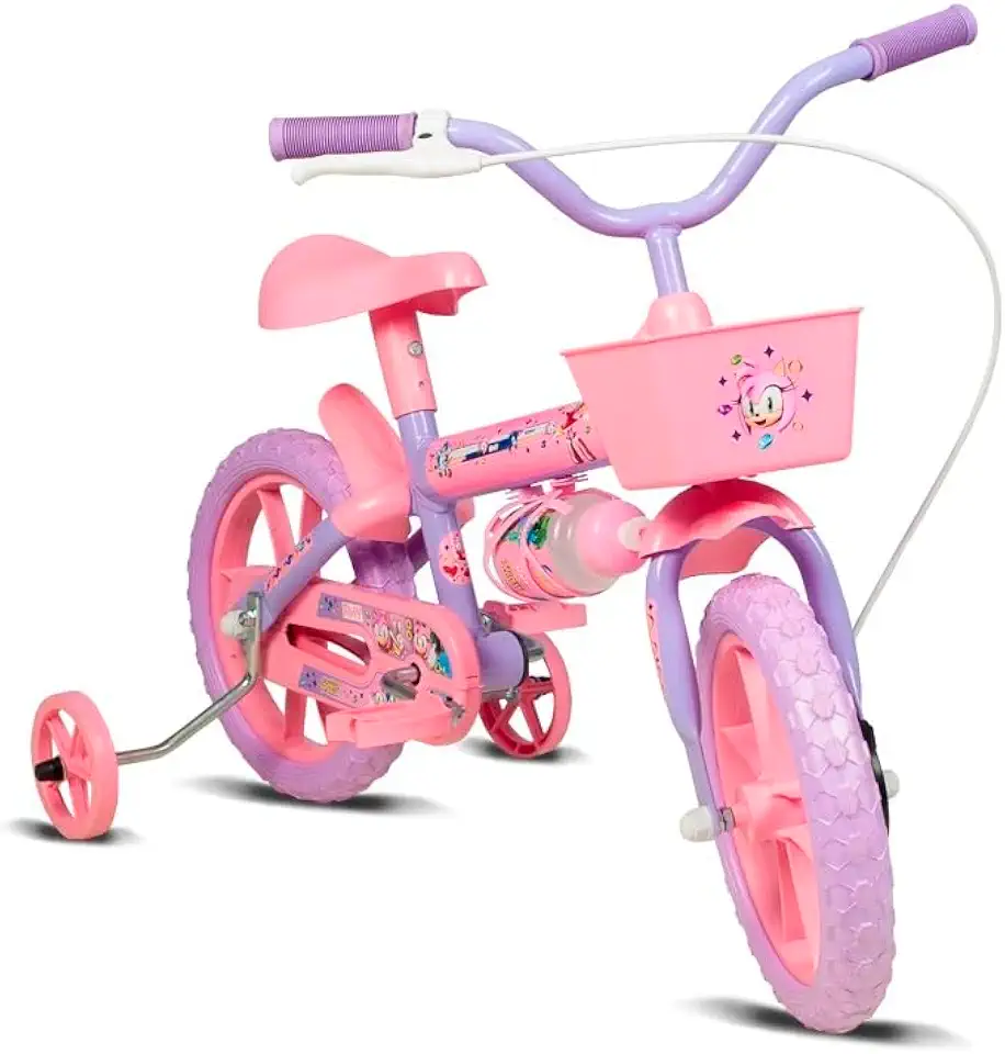Verden Bicicleta Infantil Amy Aro 12 com rodinhas, cestinha e garrafinha