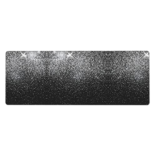 Tapis de souris de jeu haut de gamme à paillettes argentées durables
