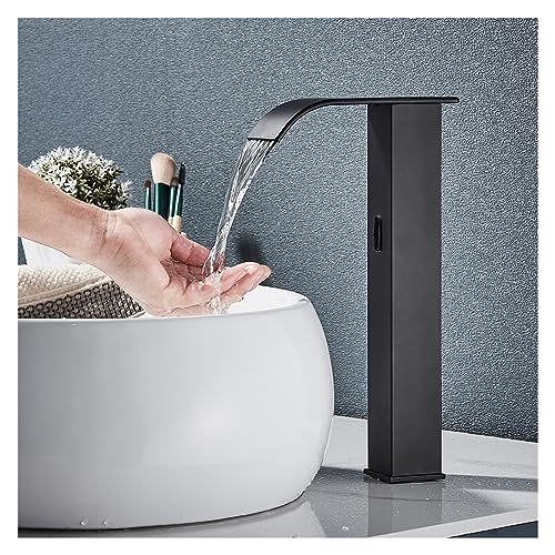 Grifo de lavabo con sensor negro y cascada automático 5