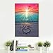KTCLCATF Diamond Painting Beach by Number Kits,Sunset Love Diamond Art Kit Paint for Adults Beginner Full Drill Diamond Paintings Crystal Rhinestone Picture Arts Craft for Home Wall Decor Gift 16X12in