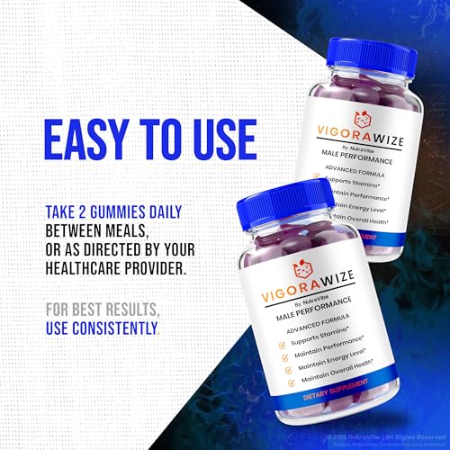 Image of NutraRize (2 Pack) Vigorawize Gummies, Premium Performance Gummys, All Natural Formula to Support Confidence, Stamina & Energy, Official Vigora wize Gomitas Reviews (120 Gummies)