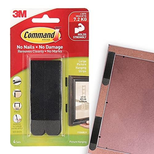 Image of Command Large Adhesive Picture Hanging Strips (17206BLK)