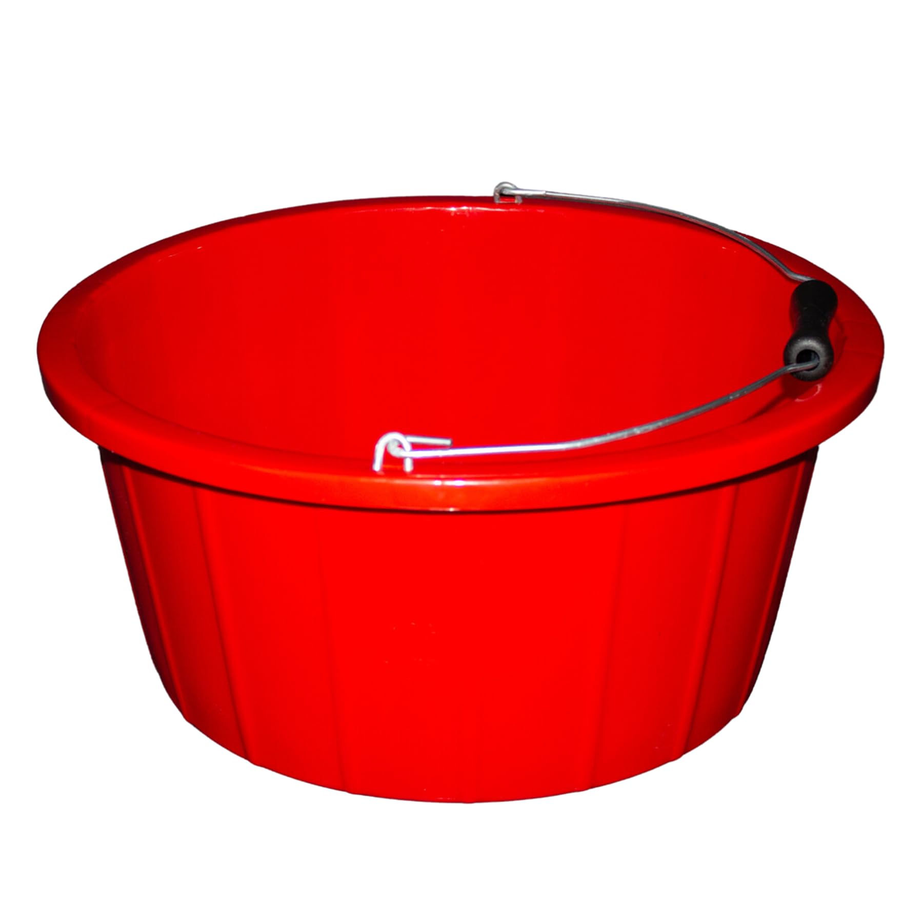 Red Gorilla Premium Shallow Bucket for Home Garden Stable or Builders Bucket With Metal Handle Heavy Duty 15 Litres Capacity (Red)