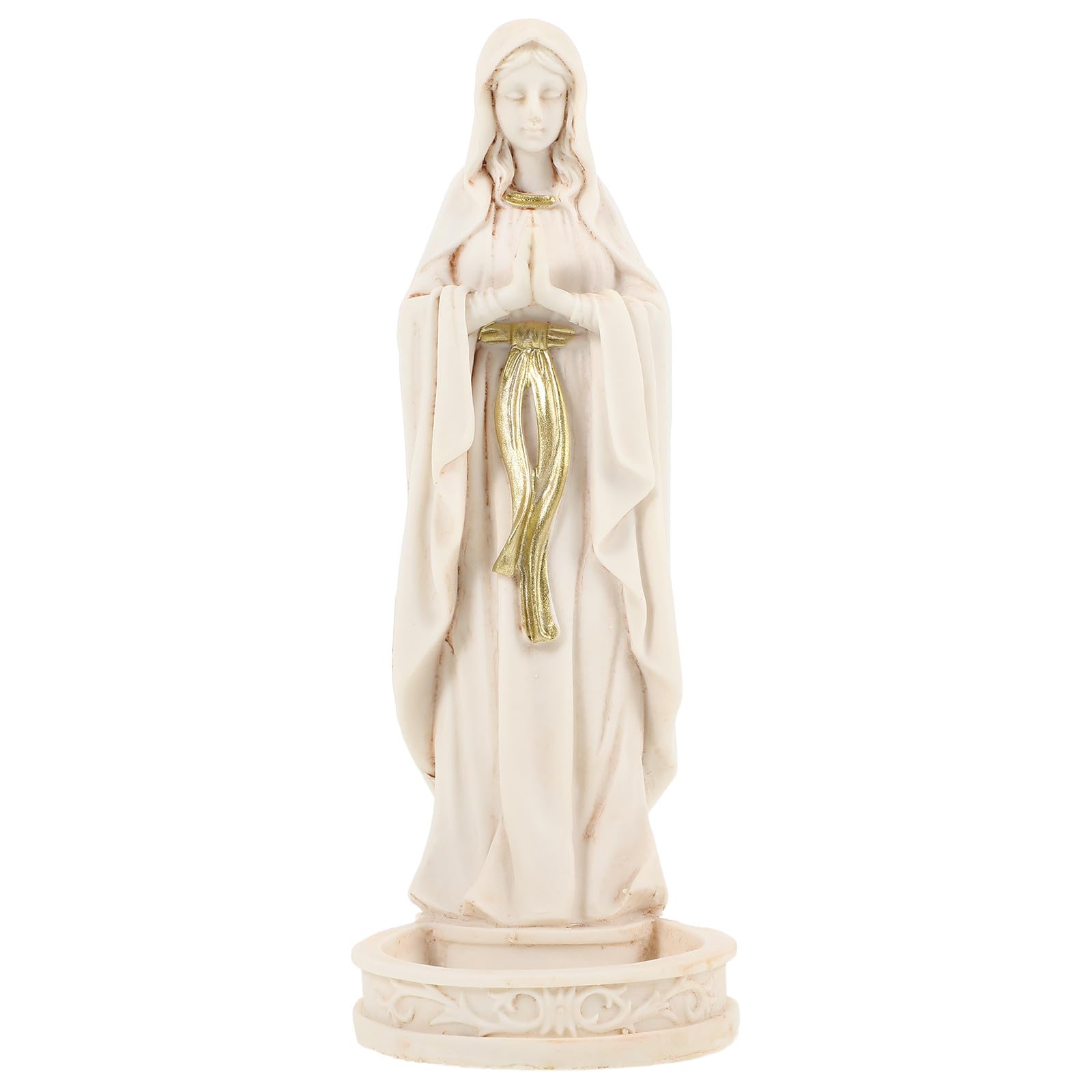 Statue religieuse résine blanche ornement décoratif maison et sculpture salon moderne