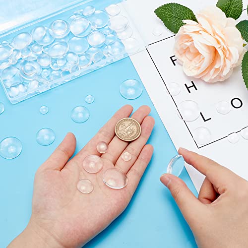 PH PandaHall 100pcs Clear Glass Cabochon - Image 4