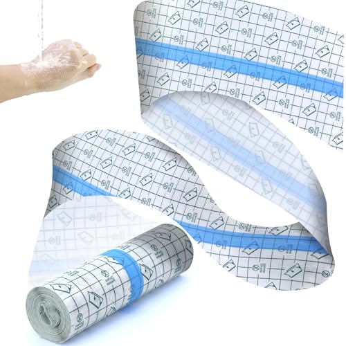 Lámina curativa para tatuajes de 15 cm x 5 m, vendaje adhesivo impermeable, cinta de poliuretano transparente, almohadilla protectora de piel transpirable y de segunda piel para pieles tatuadas.