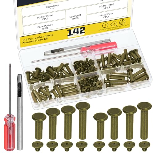 Remaches de cuero M5 ajustables con herramientas para personalizar álbumes y cinturones