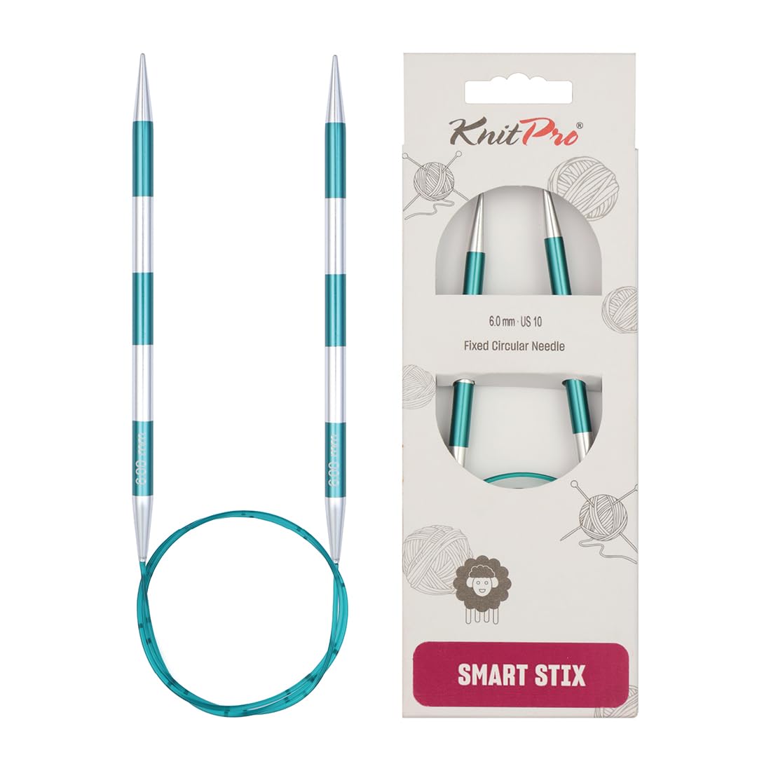 KnitPro Smartstix Fixed Circular Needles 32" (80cm) | 6.00mm