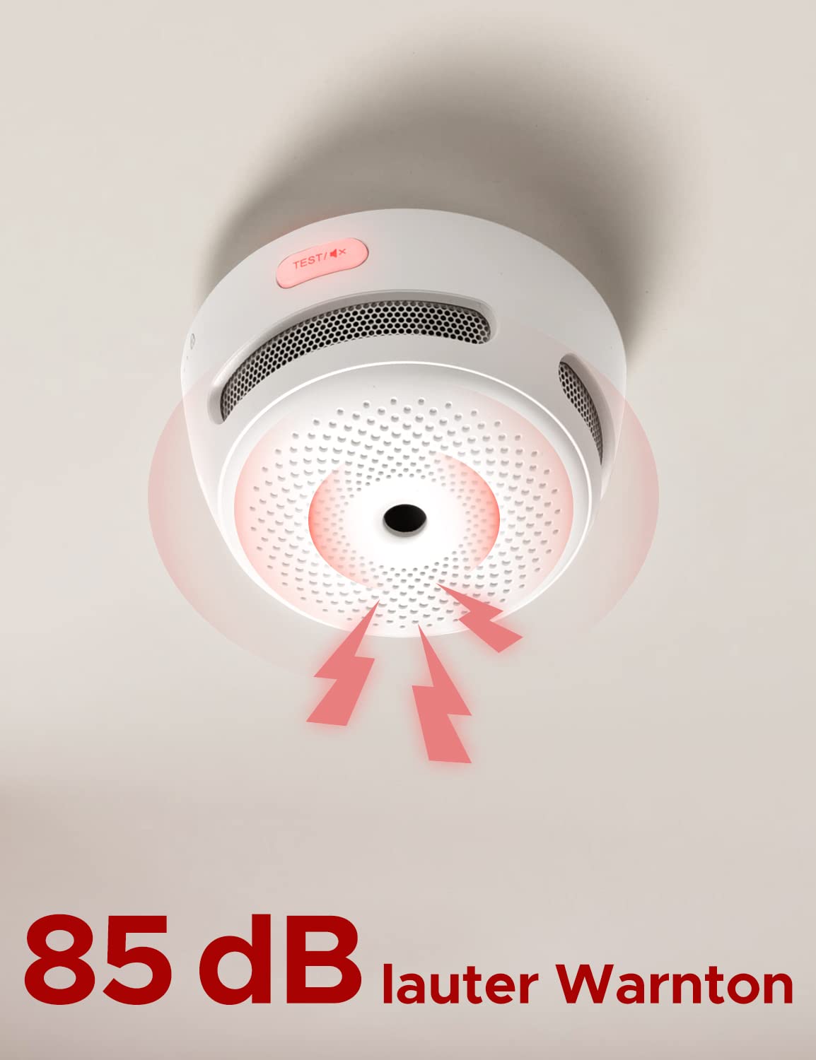 X-Sense Rauchmelder WLAN, entspricht der Norm EN14604, Rauchmelder Smart mit austauschbarer Batterie, Benachrichtigungen über die App, 1 Stück