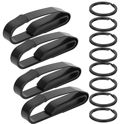 4 stks Rvs Sleutel Clip Sleutelhanger Houder Riem EDC Outdoor Militaire Sleutelhanger Gesp Anti-Verloren Opknoping Clip - Image 5