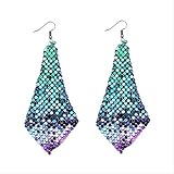 Material: Sonstige Ohrring baumeln Geschenk baumeln Ohrring glänzend Aluminiumblech Tropfen Ohrringe für Frauen Charme Party Geschenke   E020709D