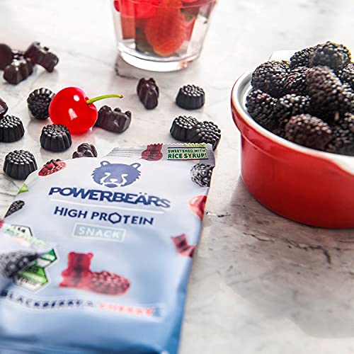 Powerbeärs High Protein Blackberry and Cherry | Protein Rich Fruit Gummies (16x50g) - Afbeelding 4