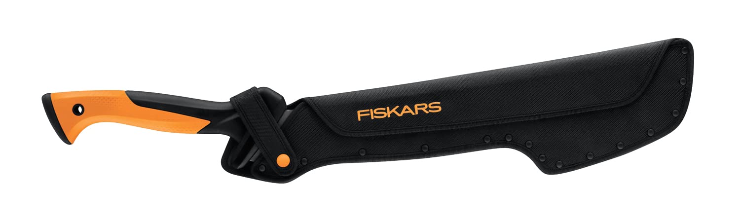 Fiskars Machete-Axt, Inkl. Holster aus Nylon, Klingenlänge: 46 cm, Gehärteter Stahl/Kunststoff, Schwarz/Orange, 1051236