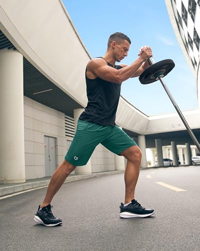 Image of G Gradual Men's Athletic Running Shorts with Zipper Pockets Quick Dry 7 inch / 5 inch / 9 inch Workout Gym Shorts for Basketball Hiking