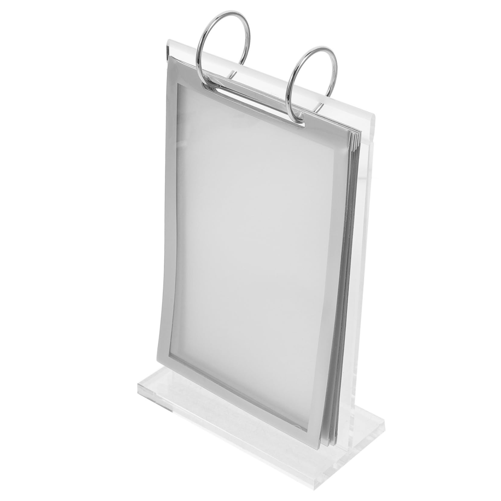 VILLCASE 5piezas Soporte De Menú De Transparente Para Mesa Exhibidor De Menú Para Restaurantes y Eventos Con Base Estable Para Visualización Clara